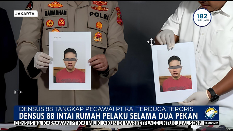 3 Anggota Polri Dikabarkan Ditangkap Terkait Kasus Terorisme Karyawan PT KAI