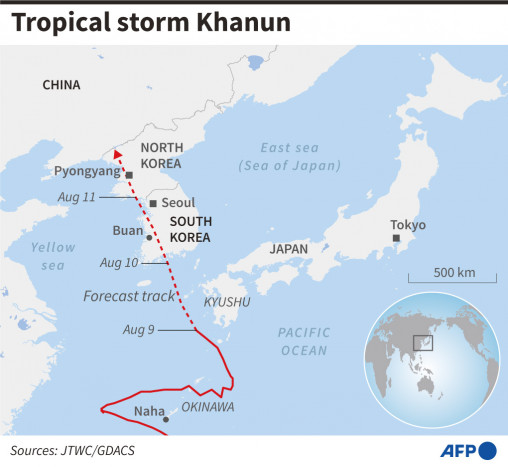 Jepang dan Korsel Keluarkan Peringatan Badai Khanun, Ratusan Penerbangan Dibatalkan
