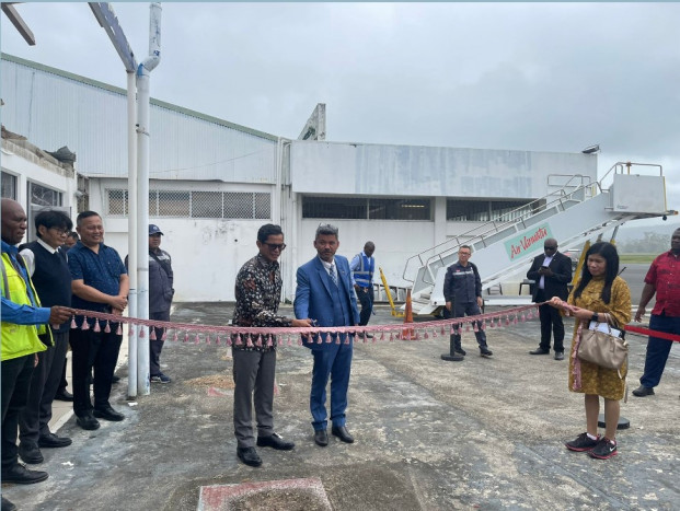 Wamenlu Indonesia dan Menlu Vanuatu Ground Breaking Renovasi Bandara Port Vila