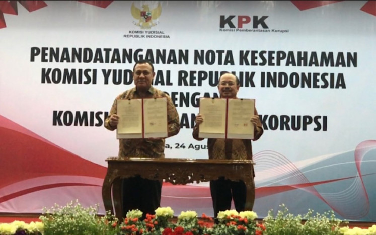 Tandatangani Nota Kesepahaman, KY-KPK Perpanjang Kerja Sama