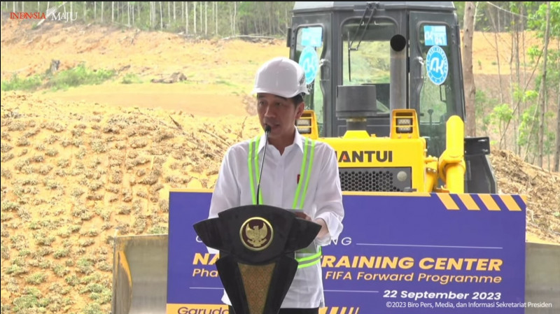 Jokowi Groundbreaking Traning Center PSSI Seluas 34 Hektare