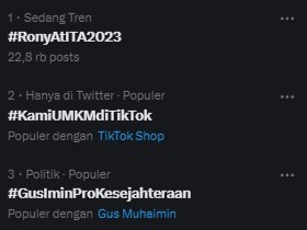 Hashtag #KamiUMKMdiTikTok Trending di Media Sosial