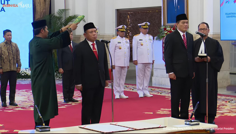 Presiden Lantik Kepala Bakamla dan Kepala Badan Karantina Indonesia