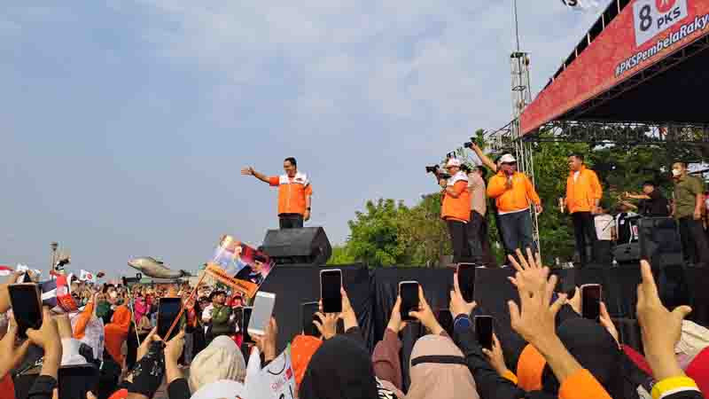 Senam Sehat Bareng PKS di Palembang, Anies Diteriaki Presiden