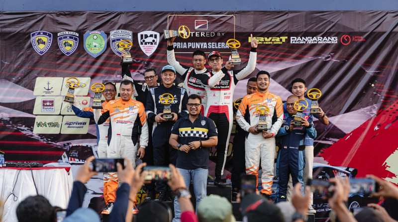 Toyota Gazoo Racing Indonesia Sabet Juara Nasional Group M (AWD) Kejurnas Sprint Rally 2023