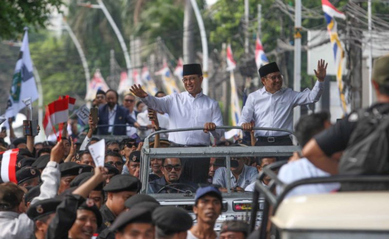 Ribuan Pendukung Anies-Muhaiman Padati Jalan Imam Bonjol