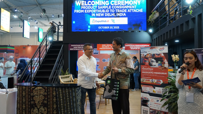 ExportHub.id dan Atdag New Delhi Perkuat Hubungan Dagang di Trade Expo Indonesia 2023  