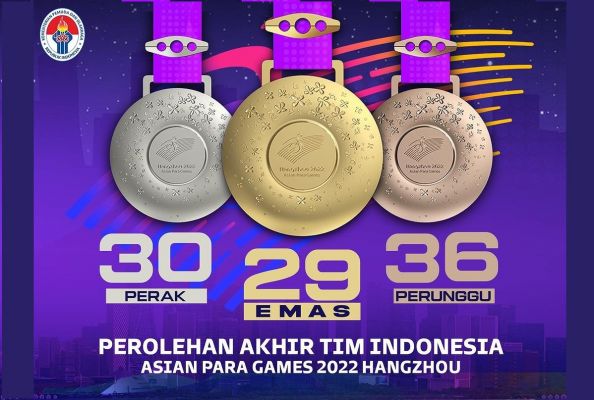 Kontingen Indonesia Lampaui Target Medali Asian Para Games