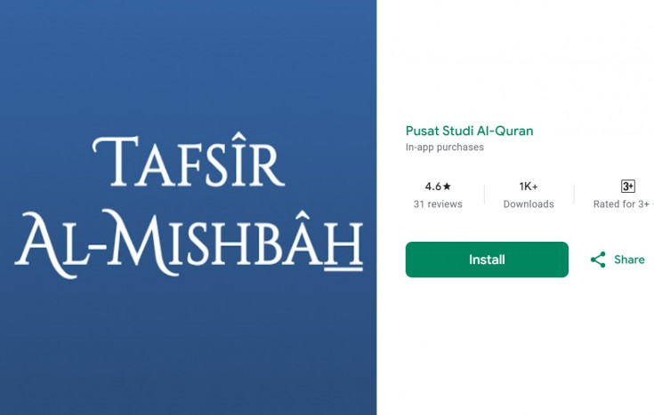 Tafsir Al-Mishbah Karya Quraish Shihab Hadir di Aplikasi Android