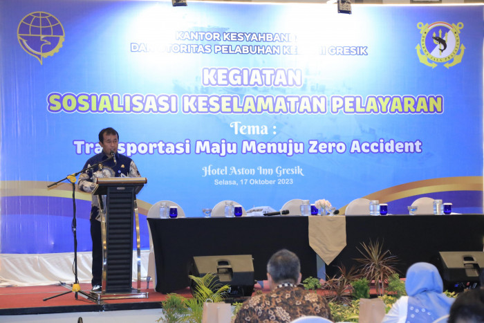 Usung Zero Accident, KSOP Gresik Sosialisaikan Keselamatan Pelayaran