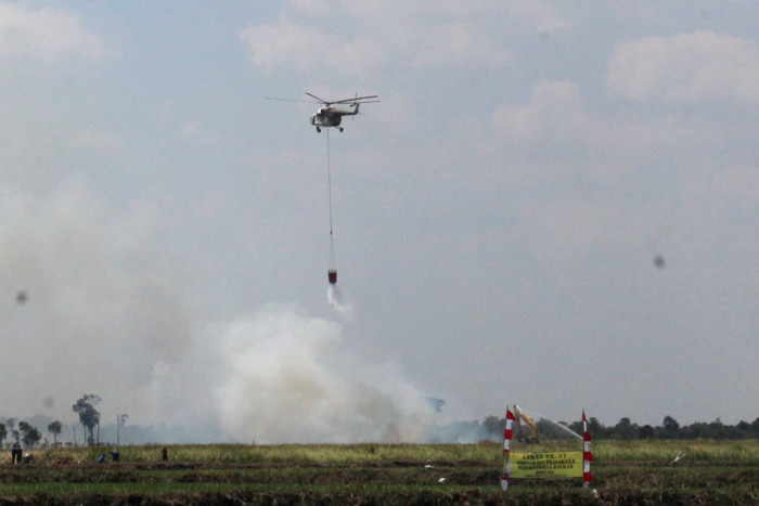 Karhutla di Kalsel Terkendali, BNPB Tarik Helikopter Water Bomb