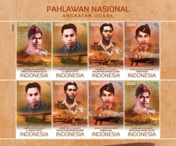 Pos Indonesia Luncurkan Prangko Pahlawan Nasional Angkatan Udara