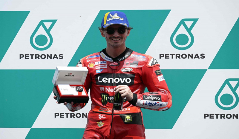 Pecahkan Rekor Lap Tercepat GP Malaysia, Bagnaia Rebut Posisi Pole