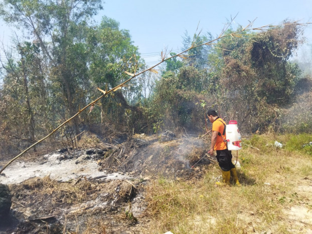 KLHK Segel Areal Dua HGU Terbakar di Kabupaten Banjar