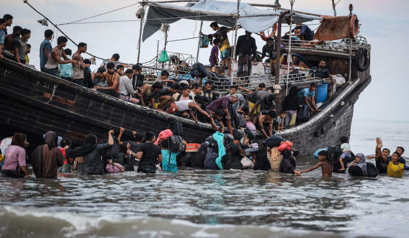 Kedatangan 249 Imigran Rohingya Gelombang Ketiga Kembali Ditolak di Aceh Utara