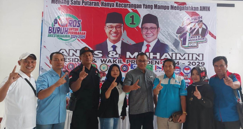 Poros Buruh untuk Perubahan Solo Raya Yakin 80% Pekerja Pilih AMIN 