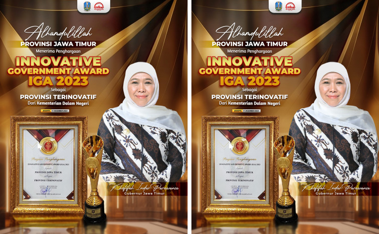 Pemprov Jatim Raih Penghargaan 'Provinsi Terinovatif' di IGA 2023