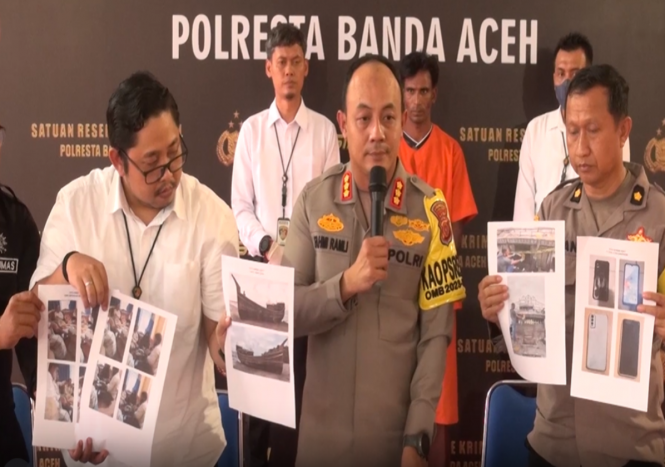Tangkap Pelaku TPPO Rohingnya, Polresta Banda Aceh Rilis Bukti Penyerahan Uang   