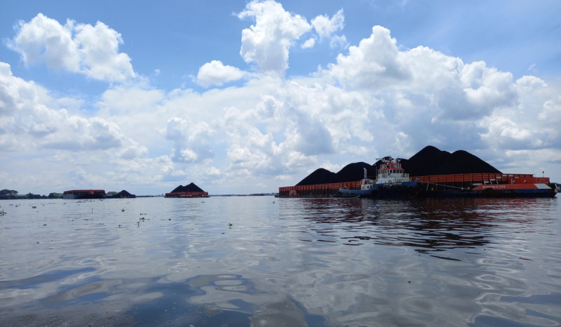 Saat Hilir Mudik Tongkang Batubara di Sungai Barito Jadi Objek Wisata Kalsel