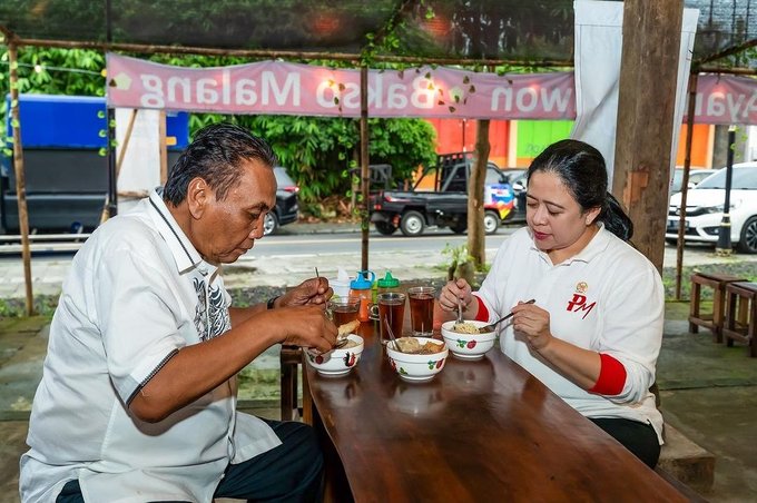 Puan Maharani Nikmati Hidangan Bakso, Enggak Sindir Jokowi dan Prabowo