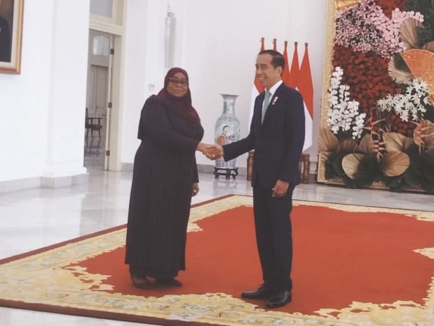 Jokowi Sambut Kunjungan Presiden Tanzania Samia Suluhu di Istana Bogor