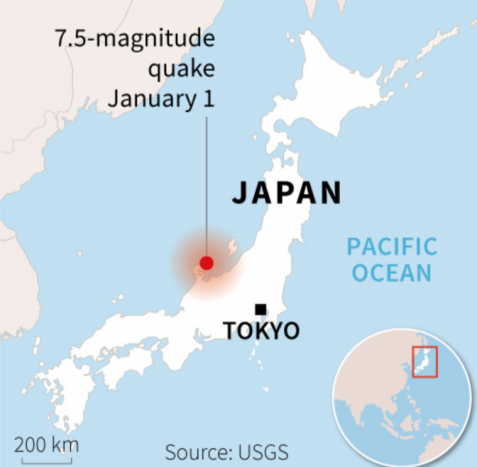 Ishikawa Jadi Pusat Gempa 7,6 SR dan Tsunami