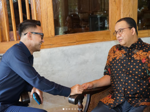 Ramzi Datang Dukung Anies Baswedan dalam Debat Capres