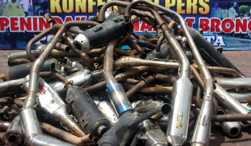 Polisi Kandangkan 81 Sepeda Motor Berknalpot Brong di Tangerang