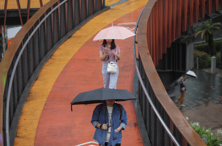 Sebagian Jakarta Diprakirakan Diguyur Hujan pada Minggu Pagi