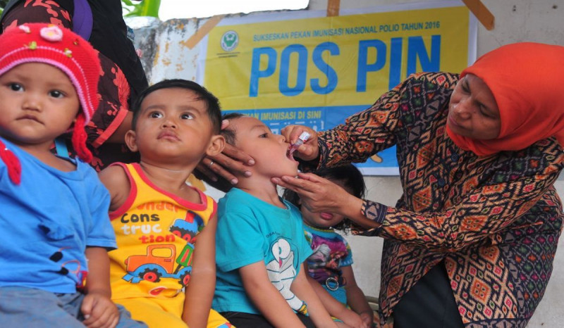 Target Sub PIN Polio Capai 95 Persen di Tiap Putaran