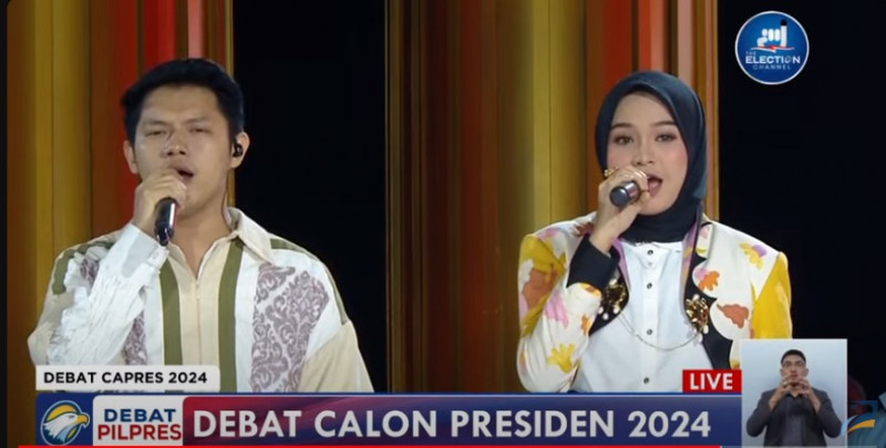 Nyanyikan Indonesia Raya, Jebolan Indonesia Idol Ramaikan Debat Capres