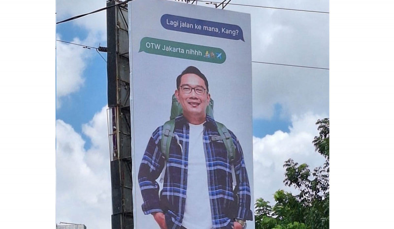 Baliho 'OTW Jakarta' Disebut Ridwan Kamil Marketing Iklan