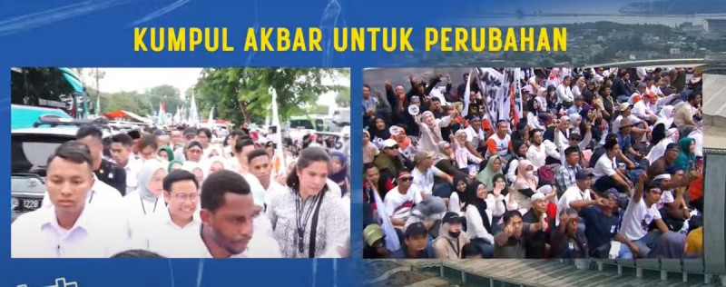 Muhaimin Iskandar Berjalan Kaki dan Disambut Meriah Saat Tiba di Kampanye Akbar di JIS