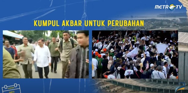 JK Hadiri Kampanye Akbar Anies Muhaimin dengan Berjalan Kaki