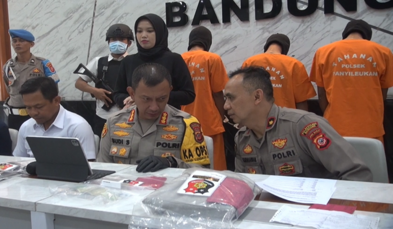 Polrestabes Bandung Tangkap 3 Pelaku Begal Modus Minta Hotspot