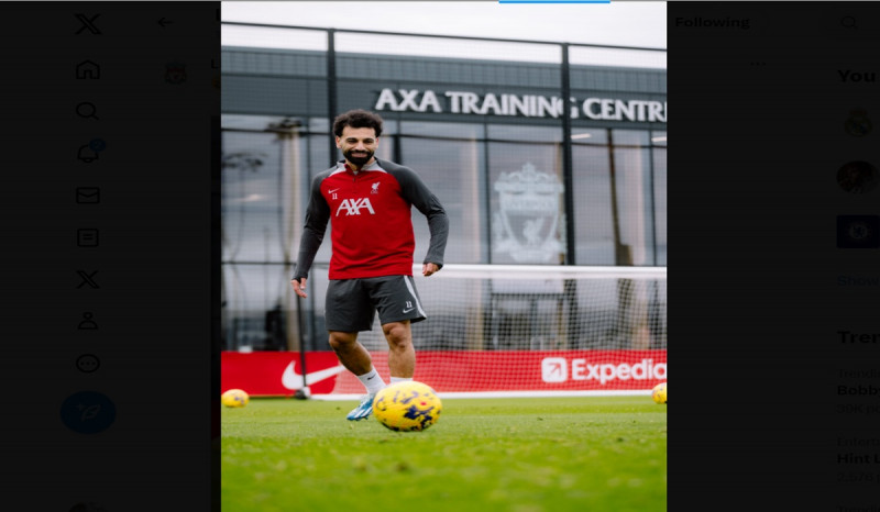 Mohamed Salah Sudah Berlatih Kembali