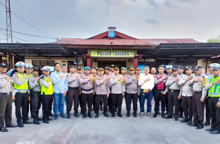 Polsek Tualang Ingatkan Personel Pahami SOP Pengamanan TPS