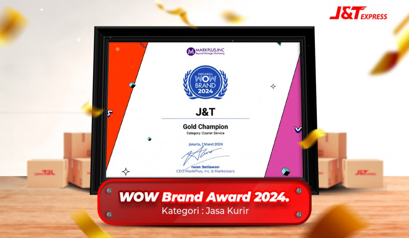 J&T Express Raih WOW Brand 2024 Pilihan Gen Z 