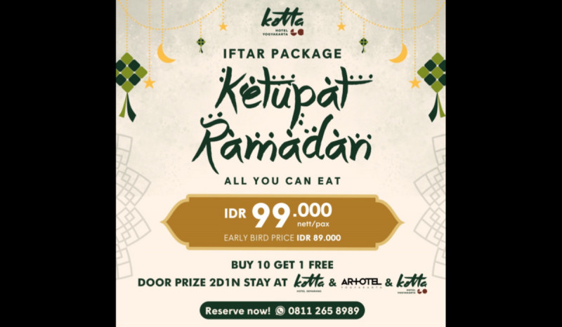 Rayakan Ramadan, Hotel Kotta GO Yogyakarta Siapkan Promo All You Can Eat Iftar Buffet Bertajuk “Ketupat Ramadan”
