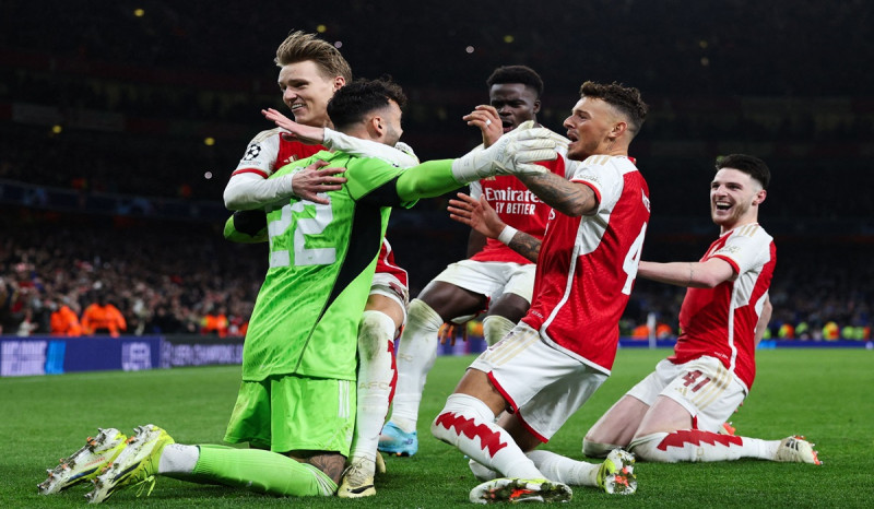 Arsenal vs FC Porto, The Gunners Menang Adu Penalti dan Melaju ke Perempat Final Liga Champions