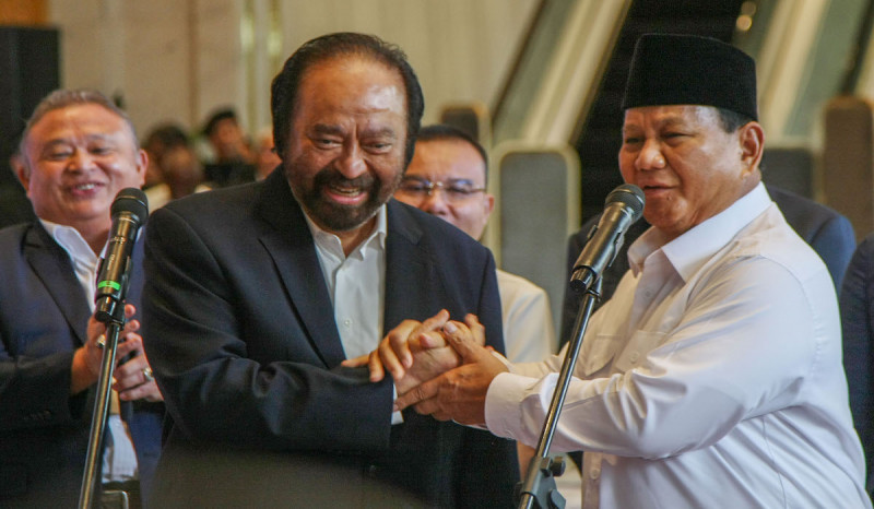 Presiden Terpilih Prabowo Subianto dan Surya Paloh Sepakat soal Persatuan Pasca Pemilu 2024