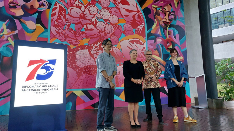 Rayakan 75 Tahun Hubungan Diplomatik Australia - Indonesia dengan Mural