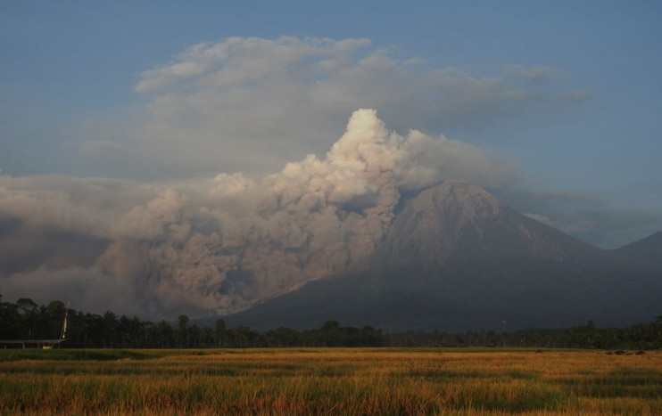 Gunung Semeru kembali Erupsi, Lontarkan Abu Vulkanik Setinggi 800 Meter