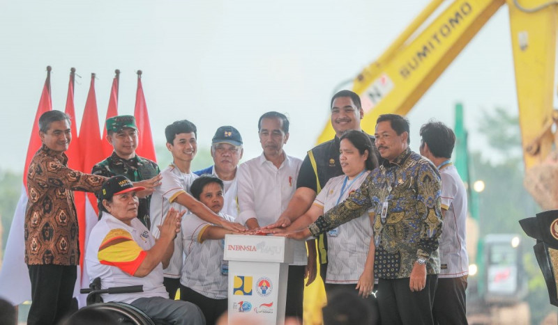 Pj Gubernur Jateng Dampingi Presiden Jokowi Groundbreaking Paralympic Training Center untuk Tingkatkan Kualitas dan Prestasi