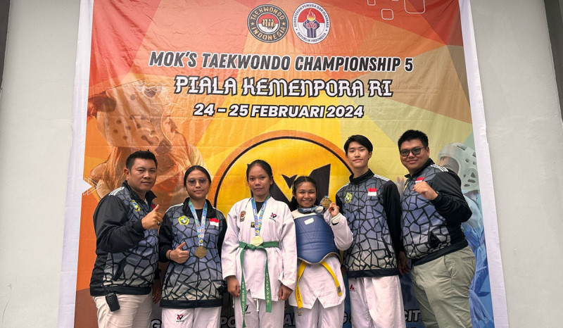 Taekwondoin Ukrida Raih 4 Emas di Piala Kemenpora