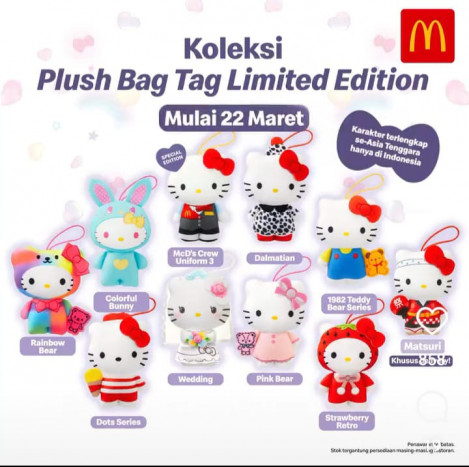 Hello Kitty Ulang Tahun, McDonald’s Indonesia Hadirkan Koleksi Lengkap Hello Kitty Edisi 50th Anniversary