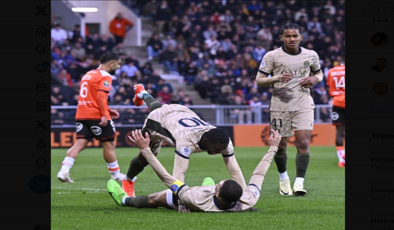 Lorient vs PSG, Kylian Mbappe dan Ousmane Dembele Bawa Le Parisien ke Ambang Juara Ligue 1
