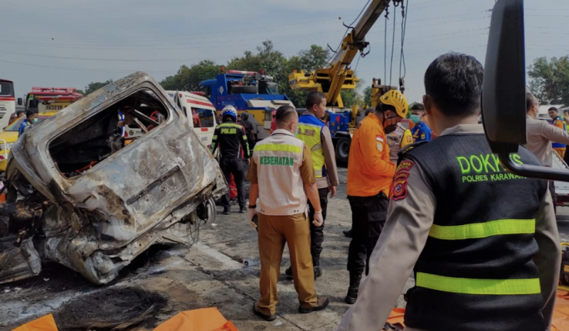Dua Korban Kecelakaan di KM 58 Tol Jakarta-Cikampek Masih Dirawat di RSUD Karawang
