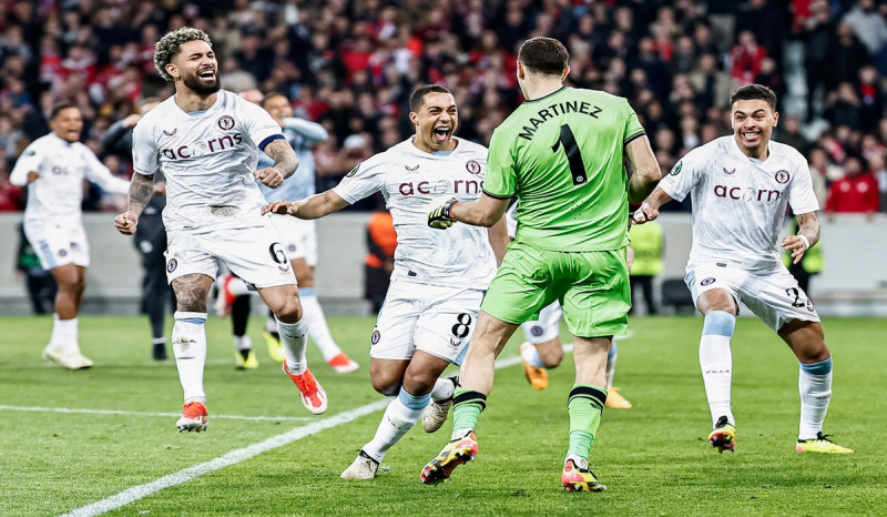 Lille vs Aston Villa, The Villans Melaju ke Semifinal Liga Konferensi UEFA Usai Menang Adu Penalti