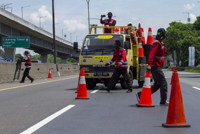 Contraflow Arus Balik Tol Japek Dibuka Dari Km 70 s.d 47 arah Jakarta